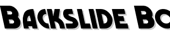 Backslide-Bold font